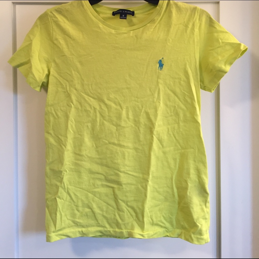M, neon yellow Ralph Lauren t-shirt